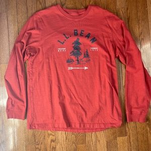 L.L. Bean long sleeve men's graphic tee, size L